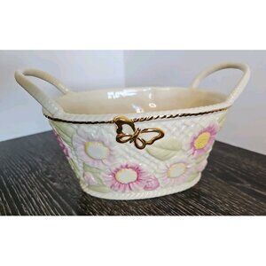 Lenox Mother's Day Blossoms Floral Ceramic Basket